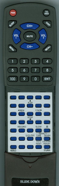 SYLVANIA 6245FA Replacement Remote