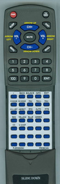 PROSCANRTPLED2243AIINSERT RTPLED2243AI Replacement Remote