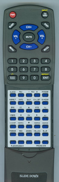 PROSCAN--INSERT RTPLED5529AH Replacement Remote