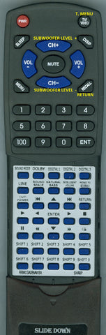 SHARP--INSERT SDSP10 Replacement Remote