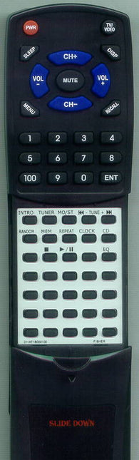 FISHER SLIM1800 Replacement Remote