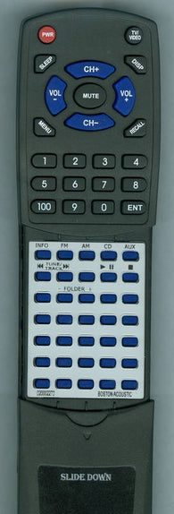 BOSTONACOUSTIC 020-002270 Replacement Remote