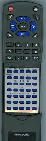 TEAC SRLXIBLACK Replacement Remote