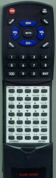 AUDIOVOX FPE3208DV Replacement Remote