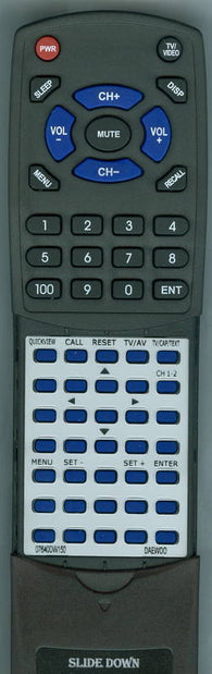 DAEWOO RT07640DW150 Replacement Remote