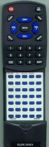 MEMOREX RT076N0JK020 Replacement Remote
