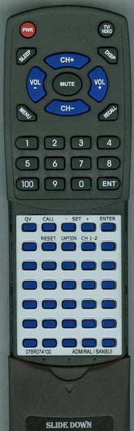 ADMIRAL GOJ12309 Replacement Remote