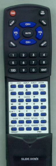 DYNEX RT076R0QD011 Replacement Remote