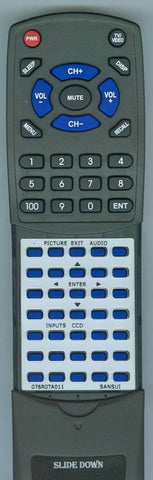 SANSUI 076R0TA011 Replacement Remote