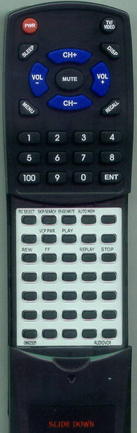 AUDIOVOX RT0892325 Replacement Remote