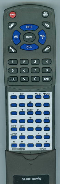 HITACHI LE32V407 Replacement Remote
