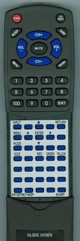 SHARP PN-Y556 Replacement Remote