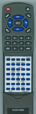 FARENHEIT RT102TN Replacement Remote