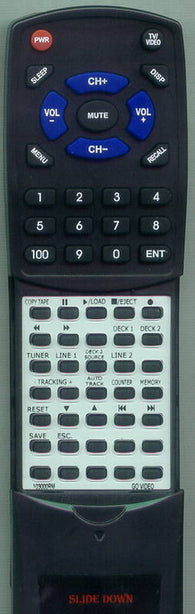 GO VIDEO RT103000RM Replacement Remote