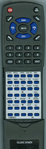 NECRT1062MON0012 RT10--62MON0012 Replacement Remote