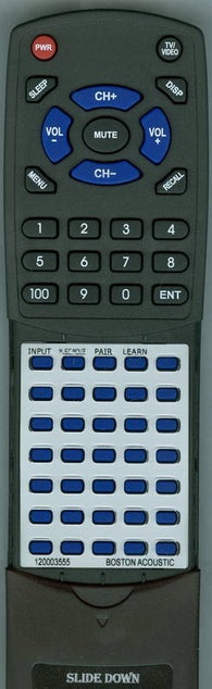 BOSTONACOUSTIC RT120003555 Replacement Remote