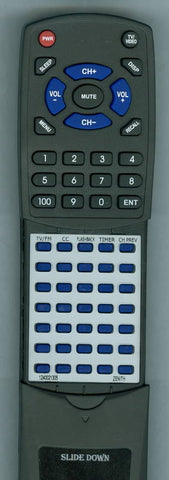 ZENITH H20D50DT Replacement Remote