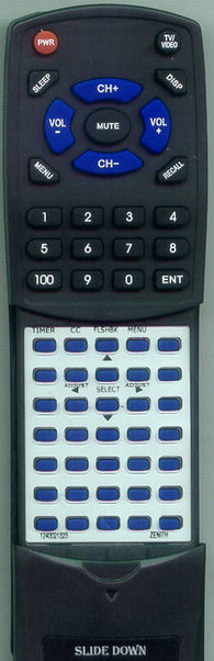 ZENITH Z27A11D Replacement Remote