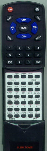 ZENITH MBR3468PZ Replacement Remote