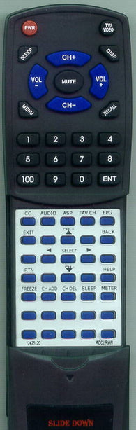 ACCURIAN RT12425120 Replacement Remote