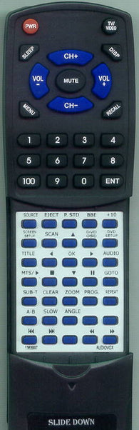 AUDIOVOX RT1363997 Replacement Remote