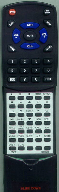 AUDIOVOX FPE1506DV Replacement Remote