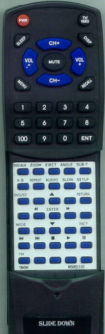 MOVIES2GO 1364340 Replacement Remote