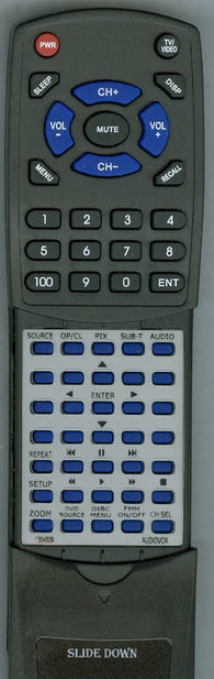 AUDIOVOX RT1364509 Replacement Remote