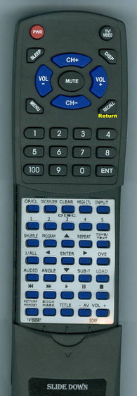 SONY DVPC670D Replacement Remote