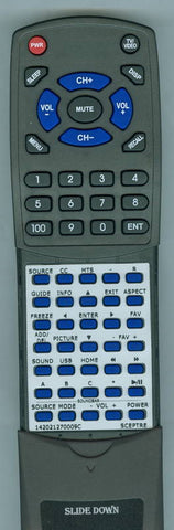 SCEPTRE U550CV-UMC Replacement Remote