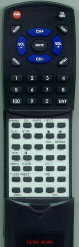 SONY TAAX285 Replacement Remote