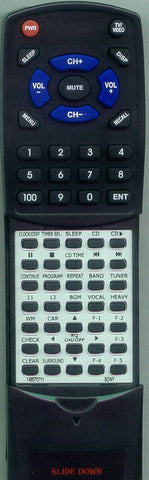 SONY 1-465-707-11 Replacement Remote
