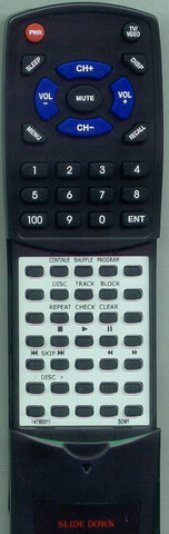 SONY CDPCX681 Replacement Remote