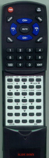 SONY HCDRX70 Replacement Remote