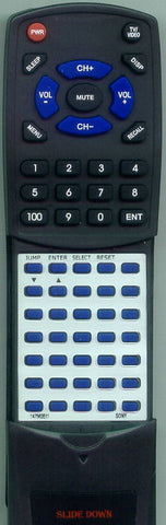 SONY KV13M50 Replacement Remote