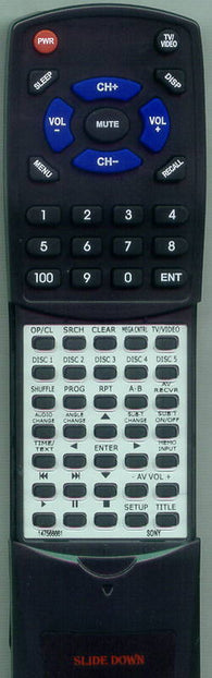 SONY DVPC600D Replacement Remote
