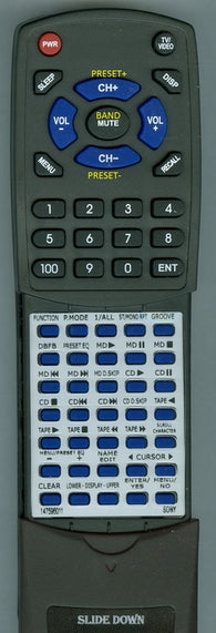 SONY DHCMD555 Replacement Remote