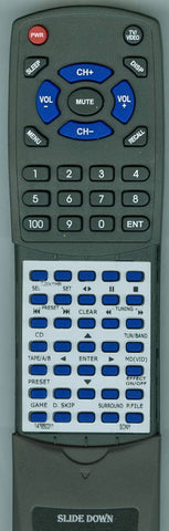 SONY MHCGX8000 Replacement Remote