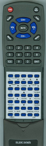 SONY HCDRG40 Replacement Remote