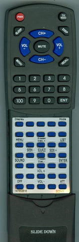 SONY RT147652616 Replacement Remote