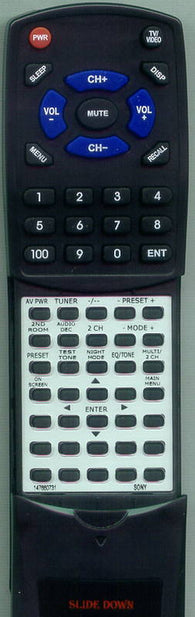 SONY STRDE1075 Replacement Remote