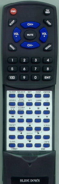SONY HCDMG110 Replacement Remote