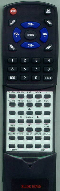 SONY KD34XBR2 Replacement Remote