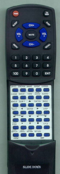 SONY DAVC70 Replacement Remote