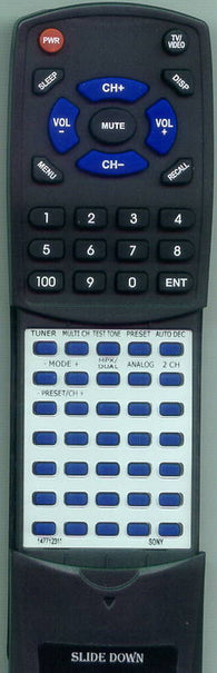 SONY STRDE885 Replacement Remote