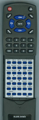 SONY 147712411 Replacement Remote