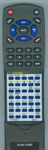 SONYINSERT RM-SEP707 Replacement Remote
