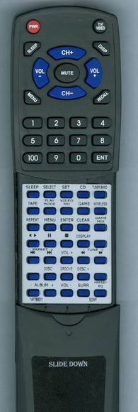 SONY HCDGSX100 Replacement Remote