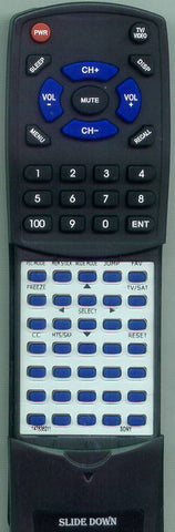 SONY 147838211 Replacement Remote