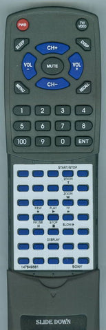 SONY RT147849581 Replacement Remote